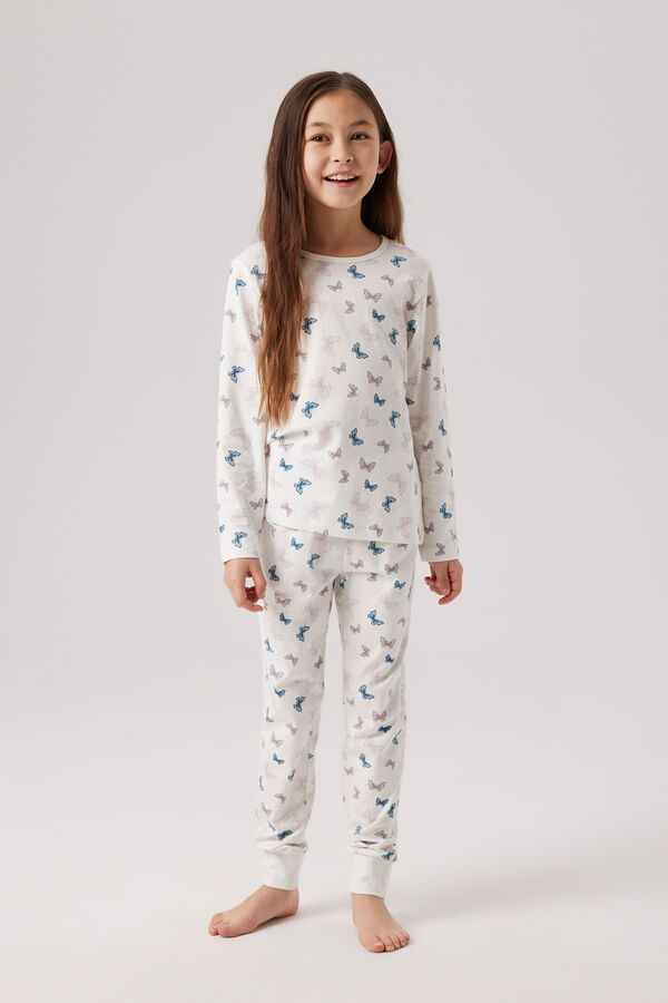 Name it Conjunto pijama ni&ntilde;a mariposas blanco