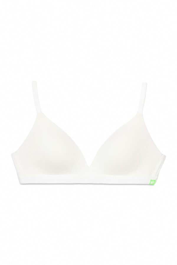HI&BYE Sutiã triangular enchimento fixo marfim bege