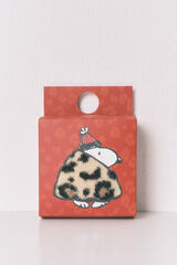 Women'secret Meias compridas de pele com estampa de leopardo do Snoopy estampado