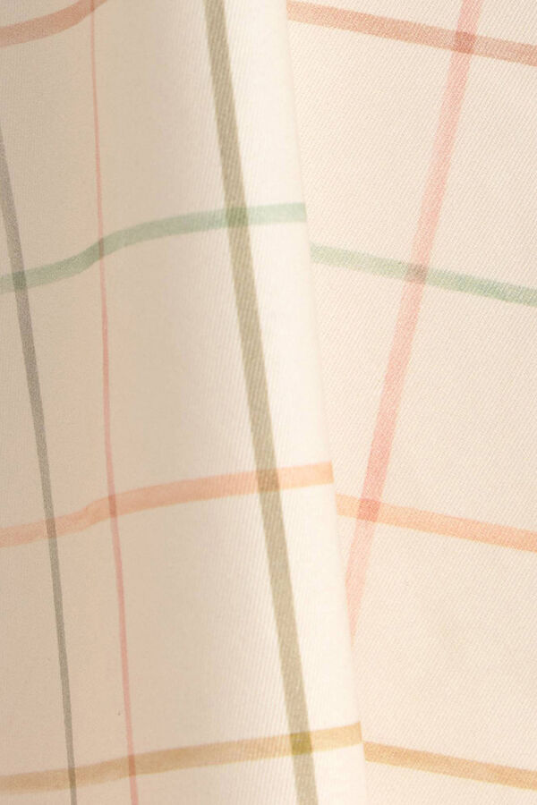 Textura Set de trapos de algod&oacute;n flores y cuadros marfil