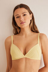 Women'secret Sujetador triangular CHARMING encaje amarillo amarillo