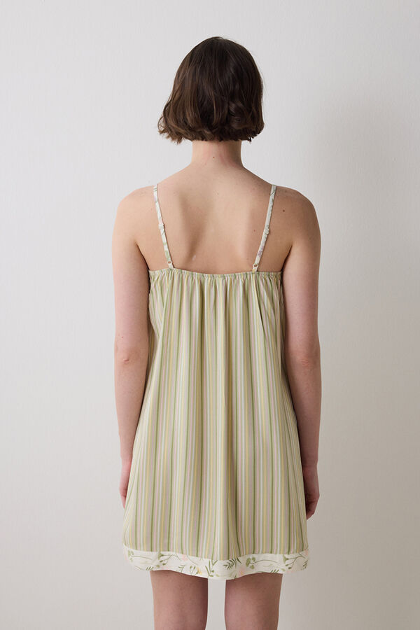 Penti Camisa de dormir curta com al&ccedil;as riscas estampado