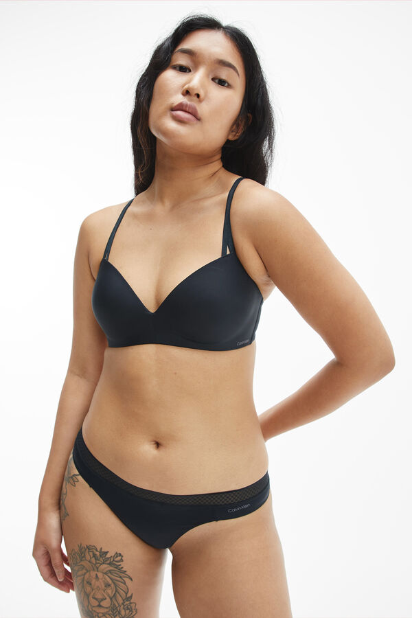 Calvin Klein Soutien demi sem argola preto