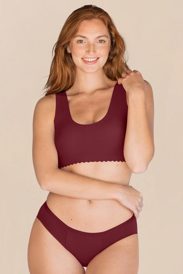 Proof Braga menstrual bikini vino &ndash; Absorci&oacute;n fuerte vermelho