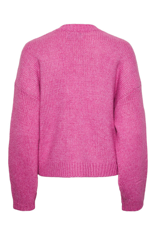 Pieces C&aacute;rdigan de punto rosa