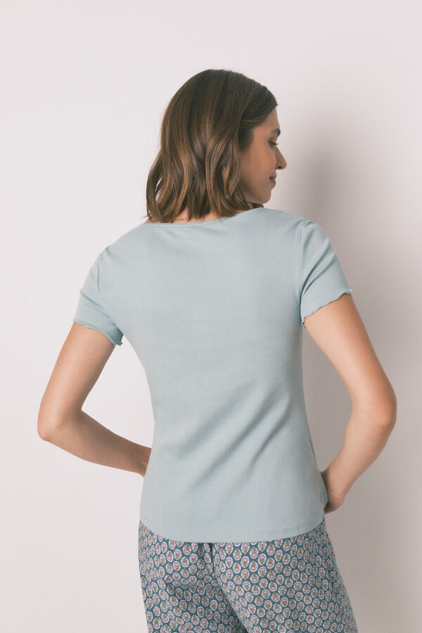 Women'secret T-shirt manga curta de algod&atilde;o verde verde