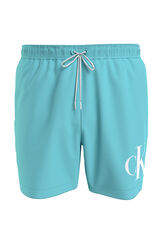 Calvin Klein Ba&ntilde;ador corto con cord&oacute;n  turquesa