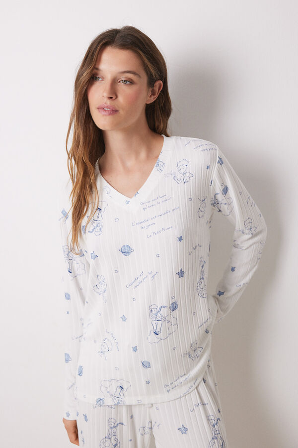 Women'secret Pijama largo canal&eacute; s&uacute;per soft &ldquo;El Principito&rdquo;   estampado