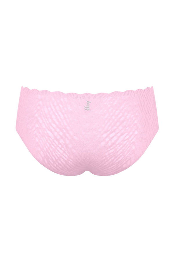 Sloggi Cueca cl&aacute;ssica invis&iacute;vel com renda rosa