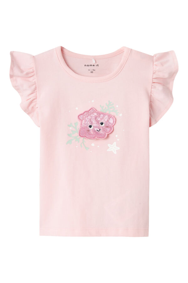 Name it Camisola sem mangas com detalhe 3D rosa