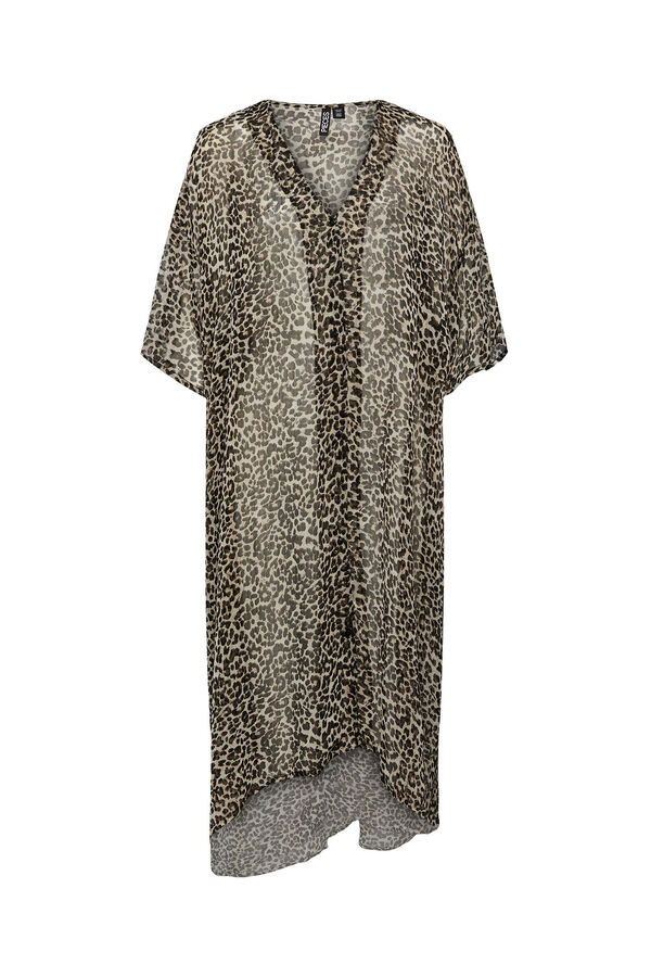 Pieces Cafet&atilde; midi de manga curta  preto