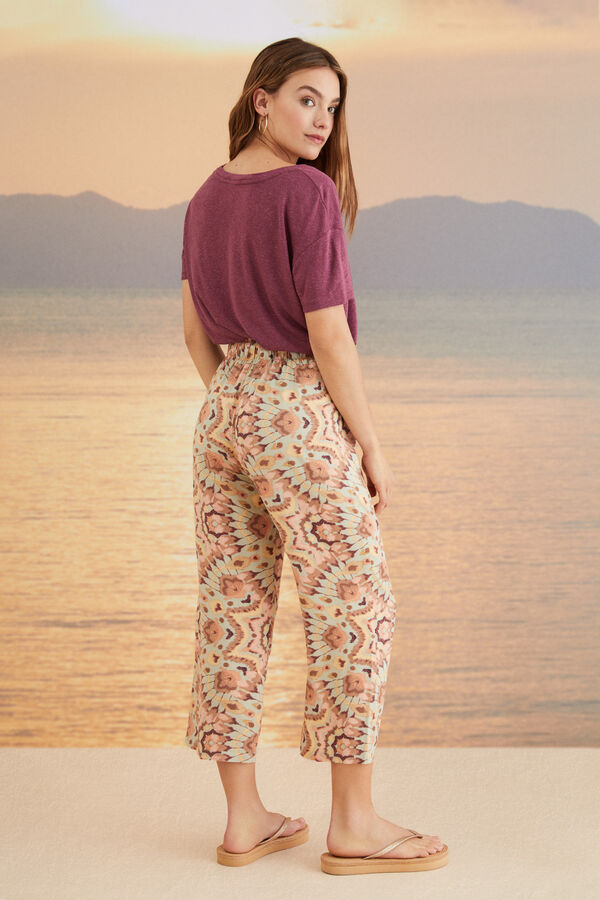 Women'secret Pantal&oacute;n Capri estampado multicolor estampado