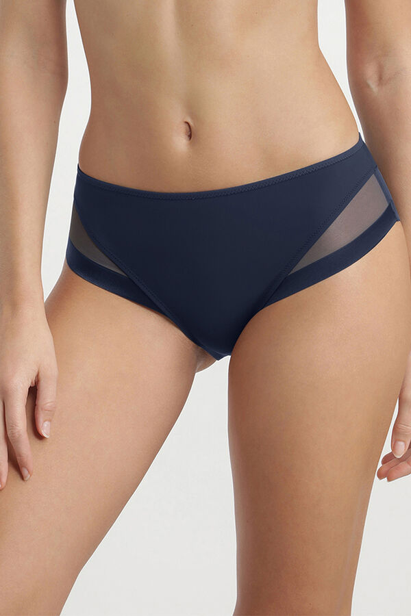 DIM Braga de microfibra y tul azul