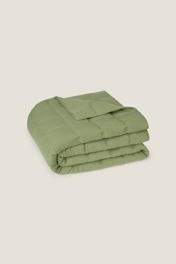 Textura Colcha de microfibra kaki