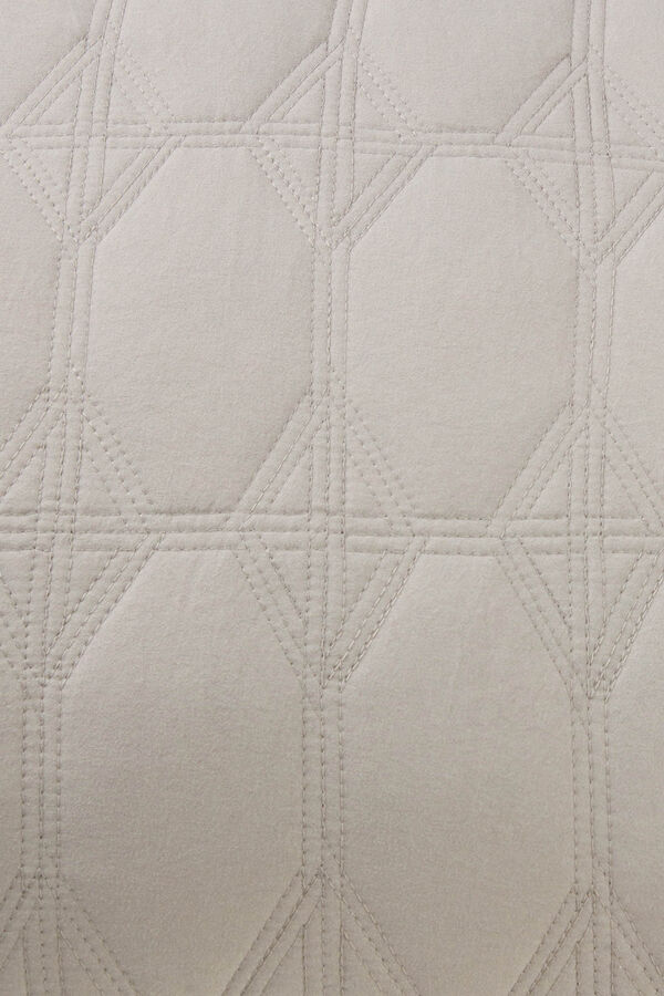 Textura Capa de almofada acolchoada geom&eacute;trica cinzento
