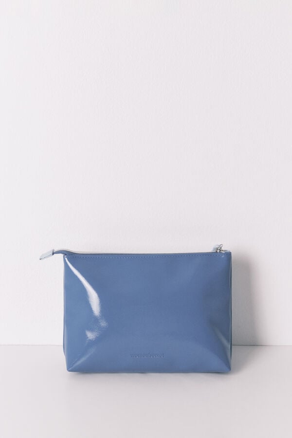 Women'secret Neceser doble mediano charol azul azul