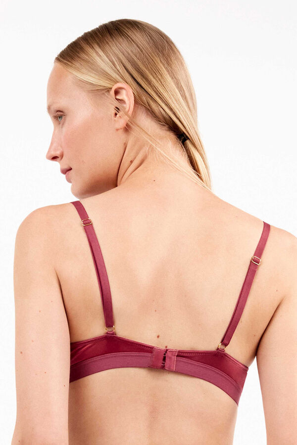 Gisela Soutien de capacidade em tecido de renda vermelho