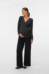 Mamalicious Top manga larga maternity y lactancia  negro