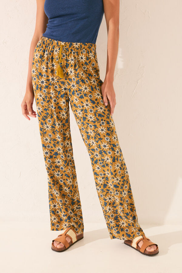 Women'secret Pantal&oacute;n largo estampado flores estampado