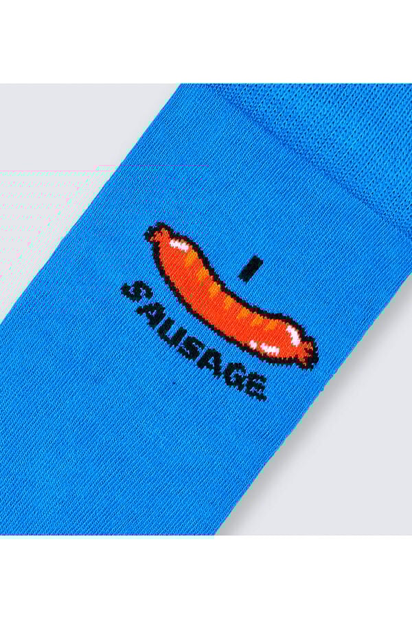 Happy Socks Meias Unissex Salsicha azul