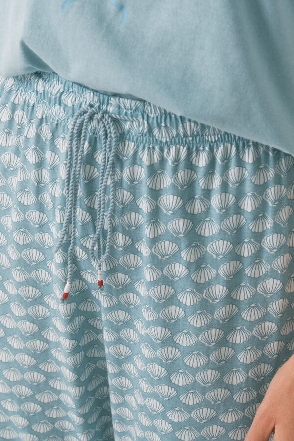 Women'secret Pijama Capri 100% algod&oacute;n Sebasti&aacute;n verde verde