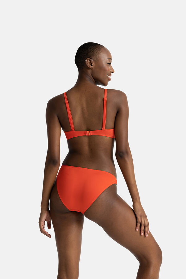 Dorina Top de bikini estilo bandeau con relleno fino naranja