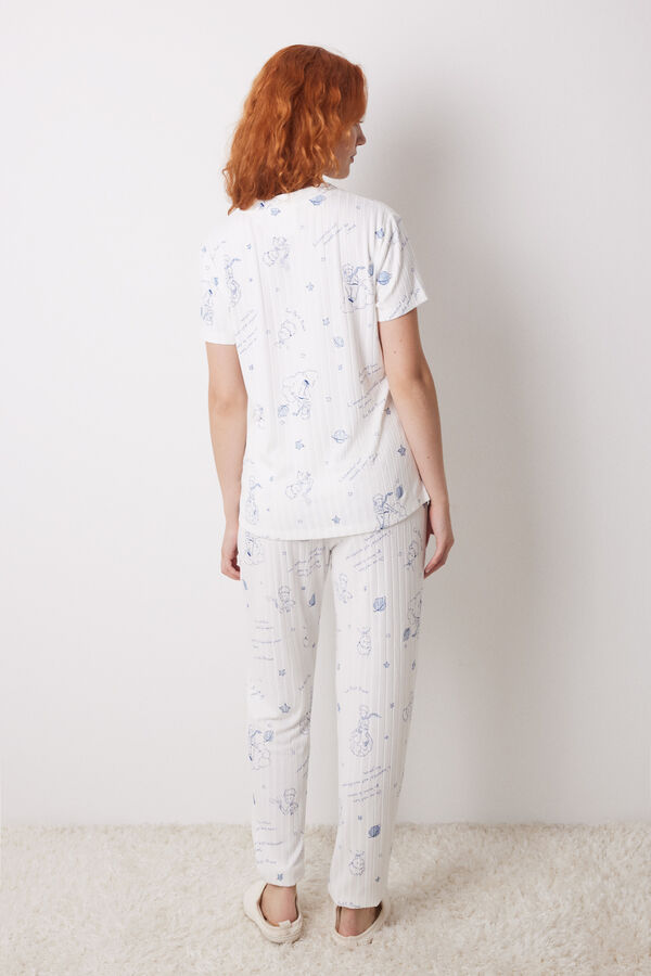 Women'secret Pijama canelado super macio &ldquo;O Pequeno Pr&iacute;ncipe&rdquo;   azul