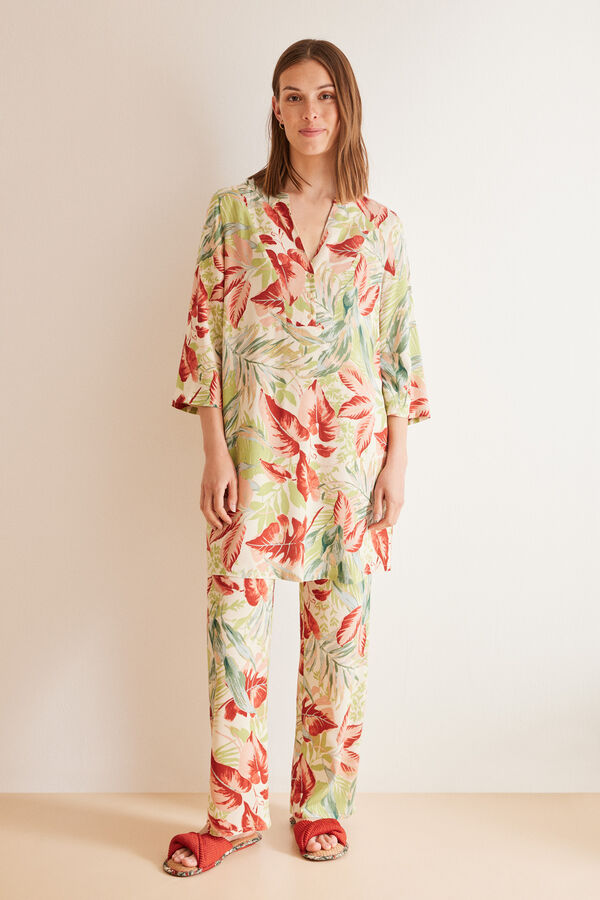 Women'secret Camisola playa estampado tropical estampado