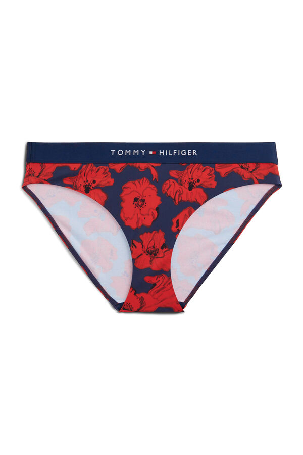 Tommy Hilfiger Cueca de biqu&iacute;ni cl&aacute;ssica estampado floral estampado