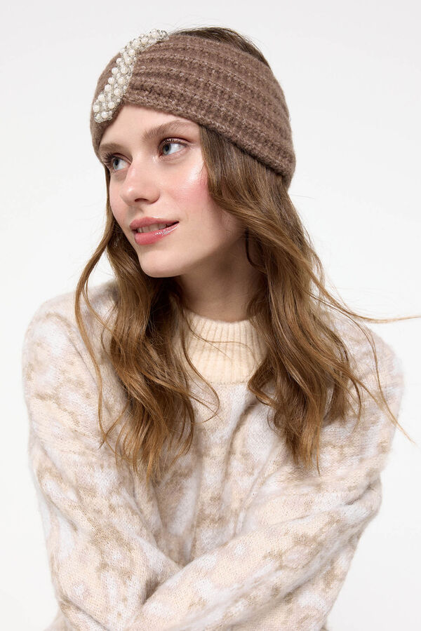 Pieces Banda de punto con pedreria  nude