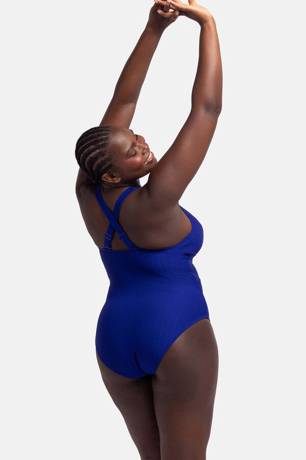 Dorina Bañador moldeador escote azul