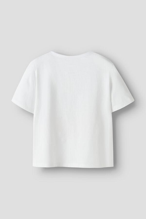Name it T-shirt Minnie manga curta para menina branco
