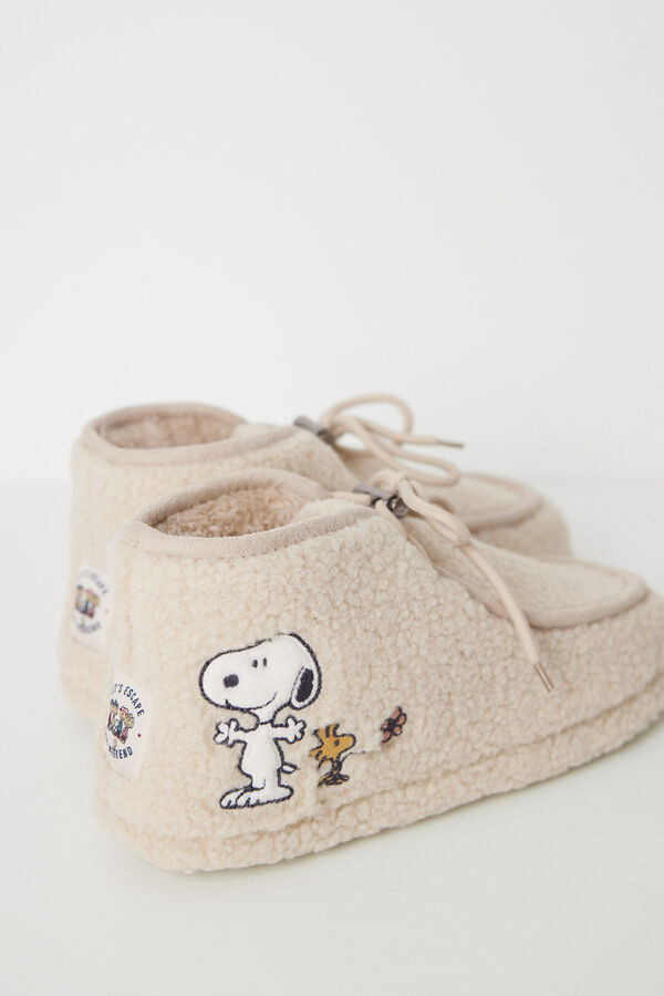 Women'secret Zapatillas casa bota Snoopy nude