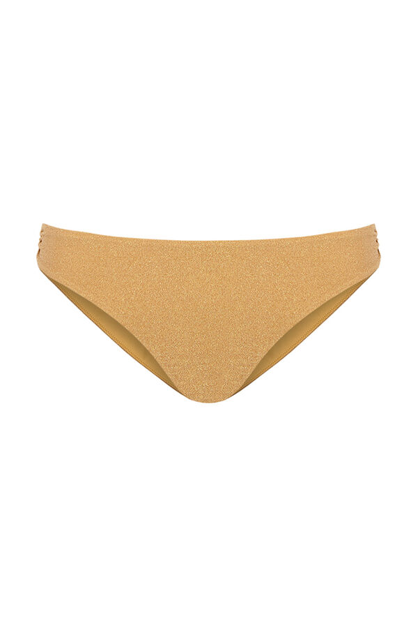 Women'secret Braga bikini clásica dorado brillo amarillo