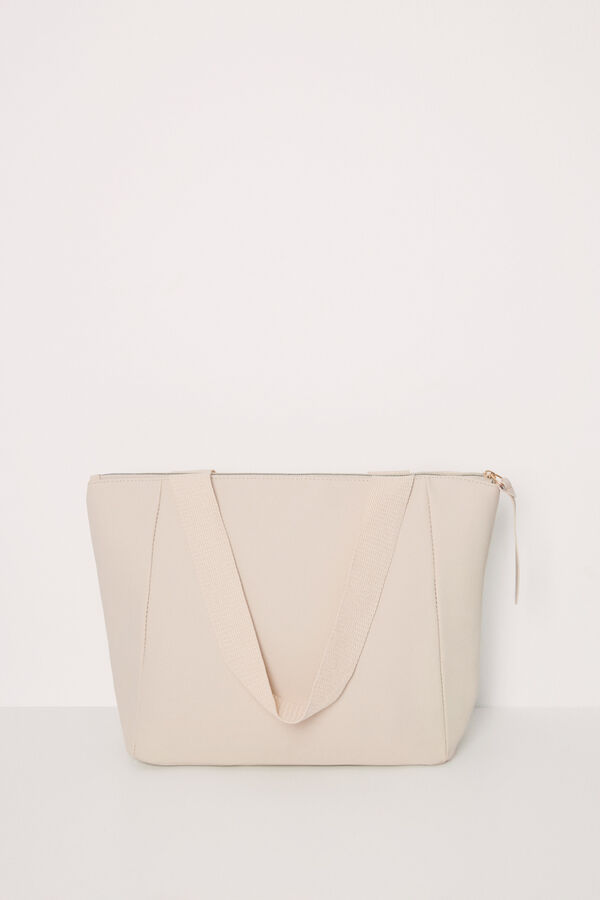 Women'secret Bolso grande engomado beige nude