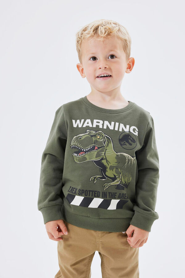 Name it Sudadera niño JURASSIC verde