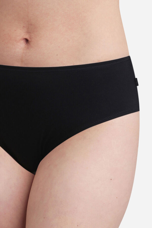Playtex Cueca midi de algod&atilde;o modal preto