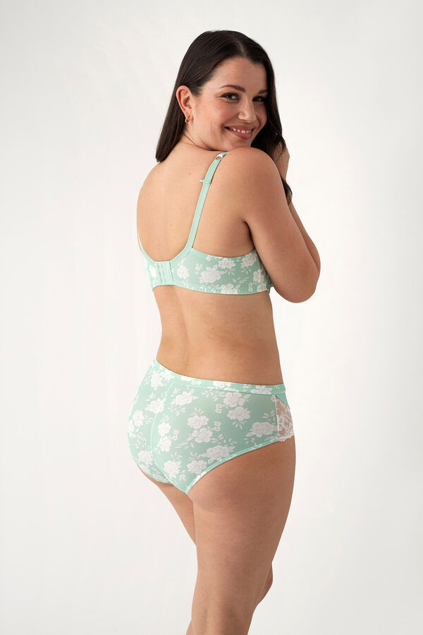 Promise Calcinha estampada clássica verde