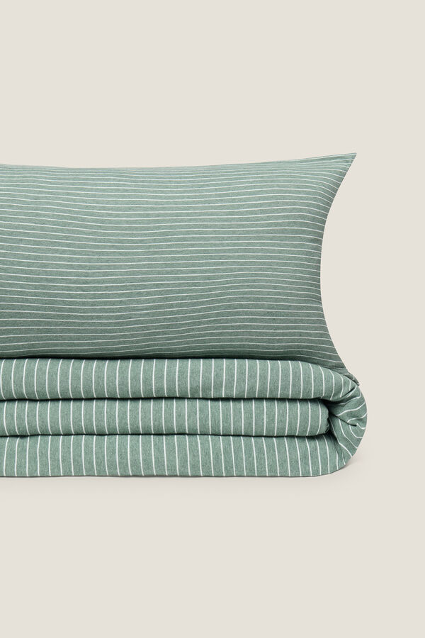 Textura Funda n&oacute;rdica punto algod&oacute;n sostenible verde