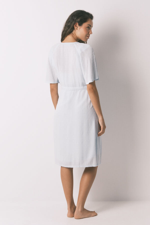 Women'secret Bata larga "maternity" manga corta viscosa verde estampado