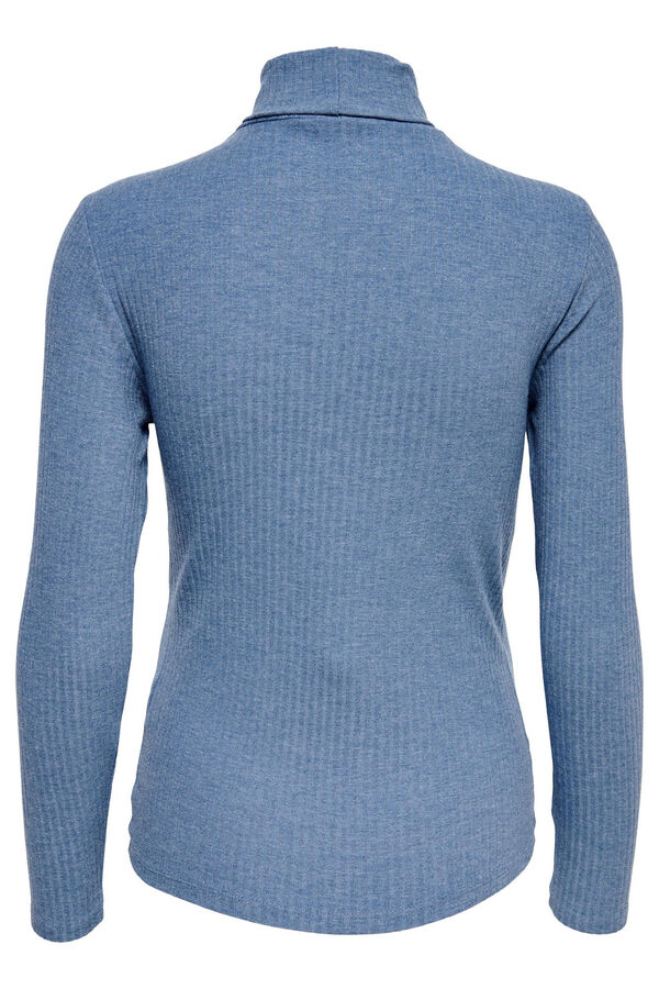 Only Maternity Jersey cuello alto maternity azul