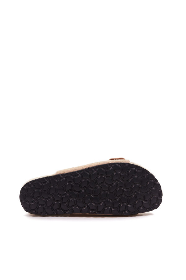 Abbacino Sandália rasa de mulher de esparto bege