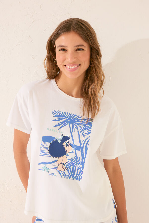 Women'secret Pijama branco de manga curta branco