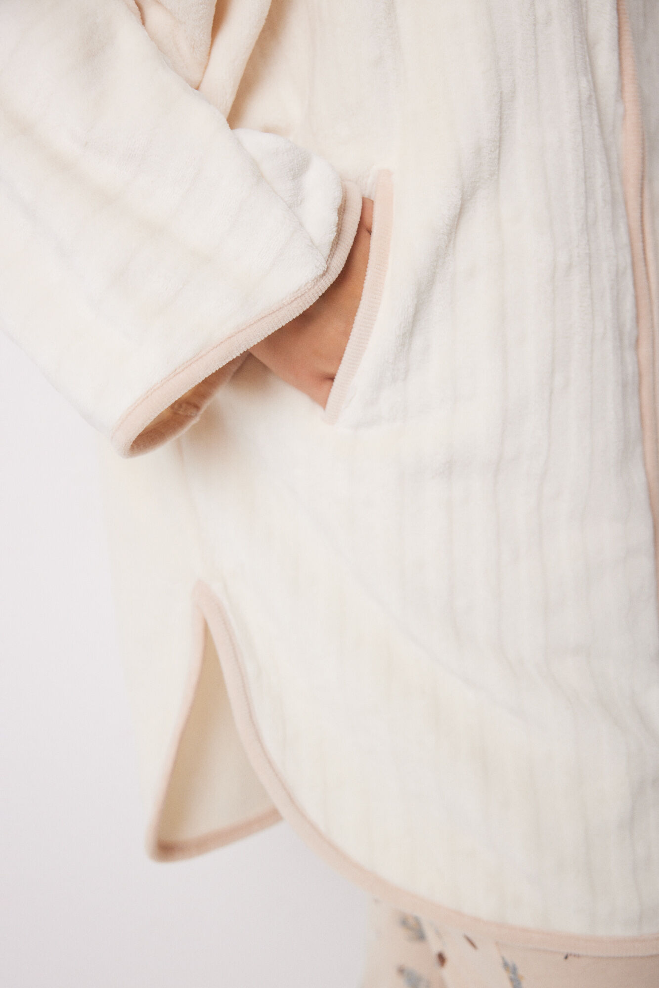 Women'secret Tecido curto de polar marfim