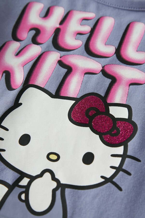 Name it Vestido manga curta Hello Kitty azul