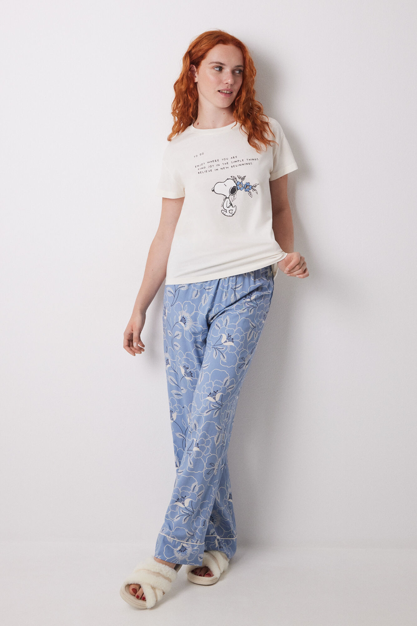 Women'secret T-shirt manga curta Snoopy 100% algod&atilde;o