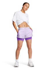 Under Armour Pantal&oacute;n corto p&uacute;rpura morado/lila