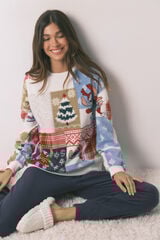 Women'secret Pijama Stitch tejido polar estampado