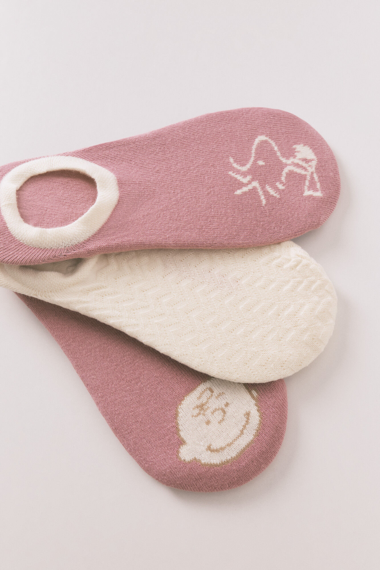 Women'secret Pacote com 3 meias Snoopy rosa
