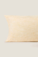 Textura Capa almofada algod&atilde;o riscas efeito linho estampado